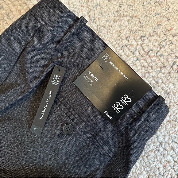 INC International Concepts Slim Fit Straight Leg Dress Pants - Picture 3 of 6